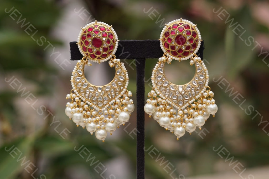 Kundan chandbali(Preorder) 1-731 - JEWELSTYLE