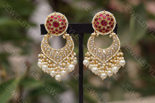 Kundan chandbali(Preorder) 1-731 - JEWELSTYLE