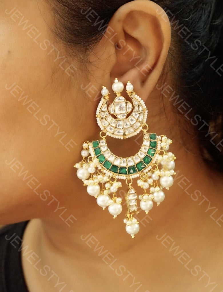 Kundan earrings(Preorder) 1-598 - JEWELSTYLE