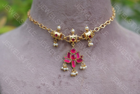Kundan Pendant chain (4-2075)(Preorder)