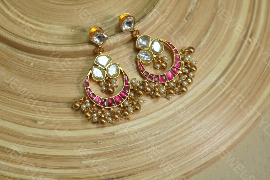 Kundan Chandbali earrings (1-1657)(preorder)