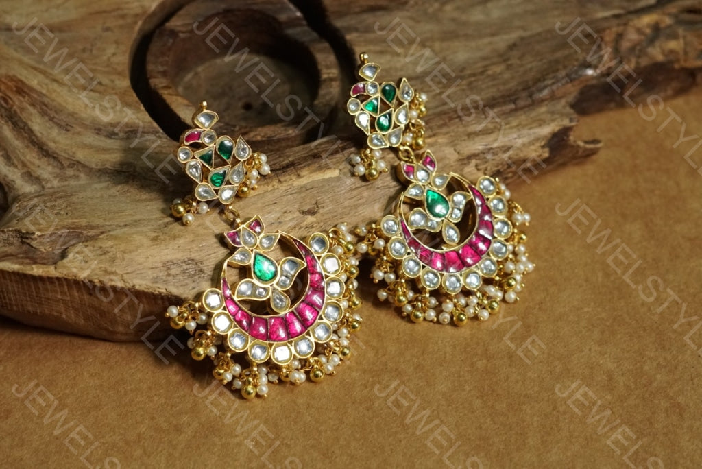 bird Kundan earrings(1-593)(PREORDER) - JEWELSTYLE