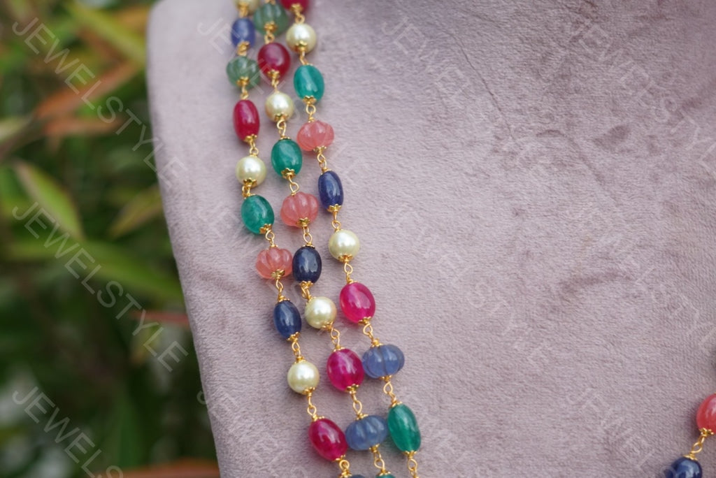 Multibeads Necklace(4-1692)(N) - JEWELSTYLE