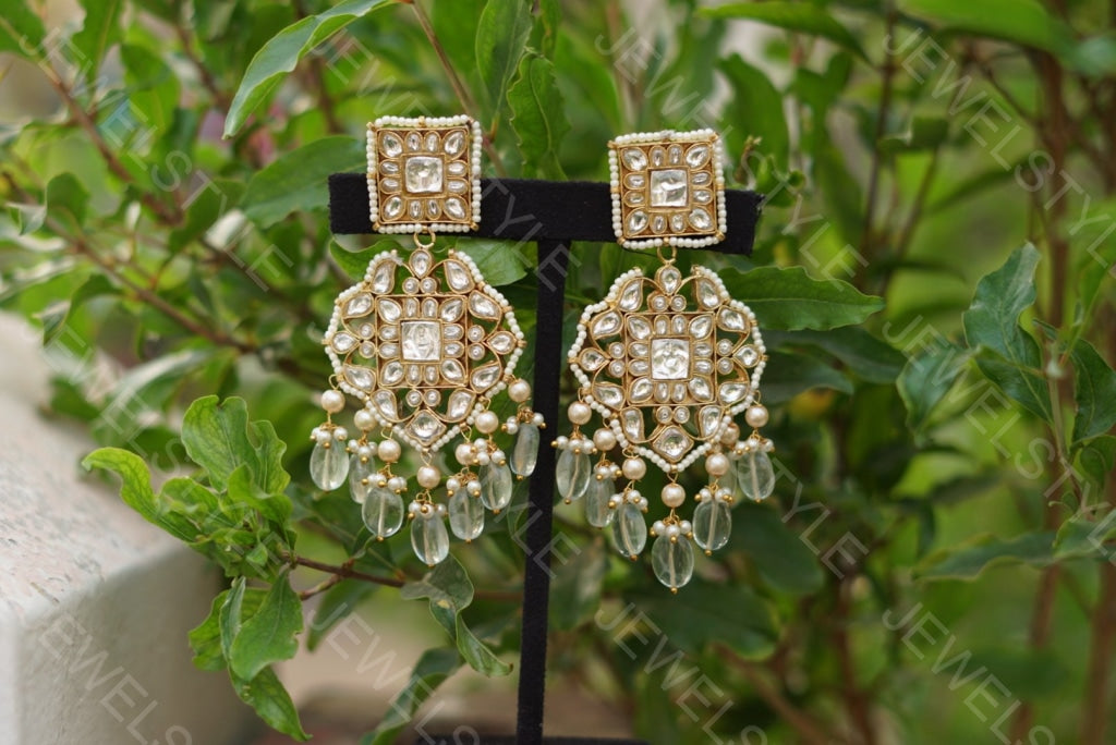 Kundan earrings(Preorder) 1-1062-c - JEWELSTYLE