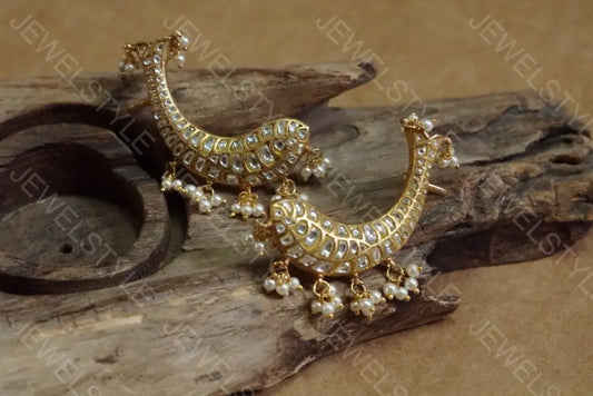 Fish Kundan earcuff(Preorder) 1-339 JEWELSTYLE
