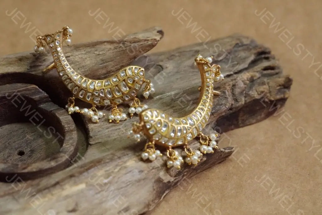 Fish Kundan earcuff(Preorder) 1-339 JEWELSTYLE