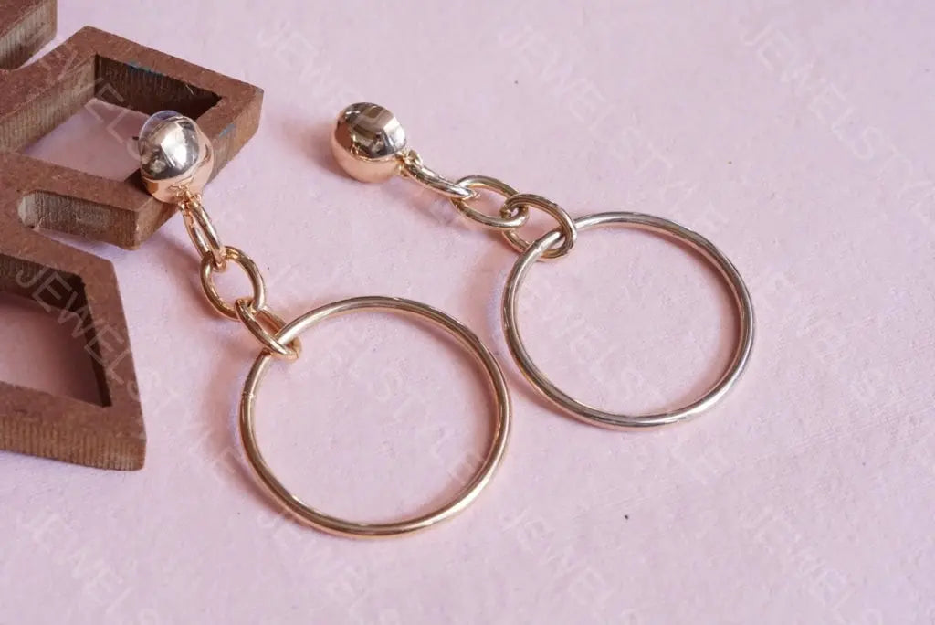 Golden earrings(1-347) JEWELSTYLE
