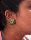 Green Kundan studs(Preorder) 1-47 JEWELSTYLE