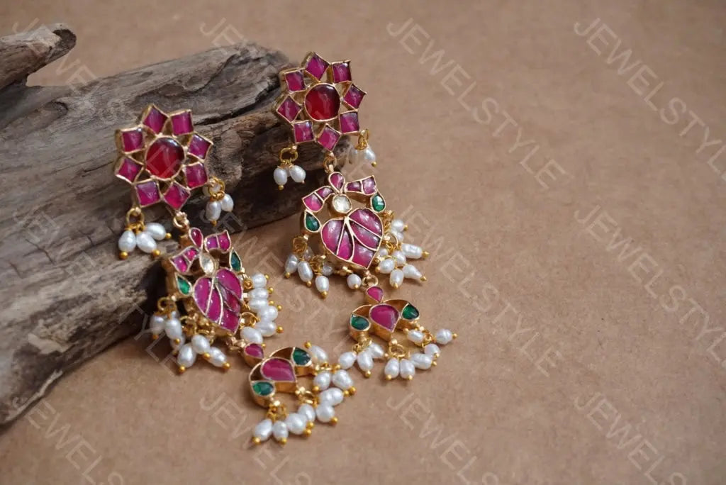 Kundan earrings(Preorder) 1-424 JEWELSTYLE