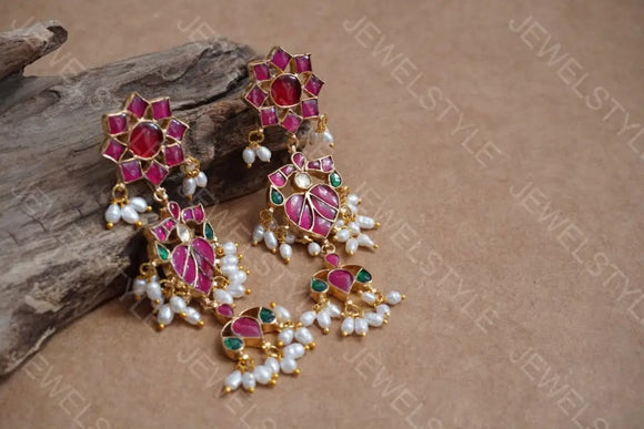 Kundan earrings(Preorder) 1-424 JEWELSTYLE