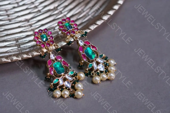 Kundan earrings(Preorder) 1-428 JEWELSTYLE