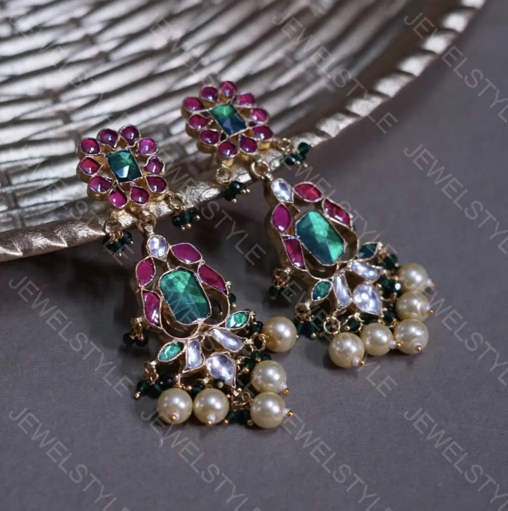 Kundan earrings(Preorder) 1-428 JEWELSTYLE