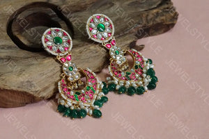 Kundan earrings(Preorder) 1-90 JEWELSTYLE