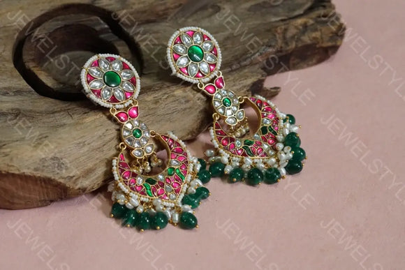 Kundan earrings(Preorder) 1-90 JEWELSTYLE